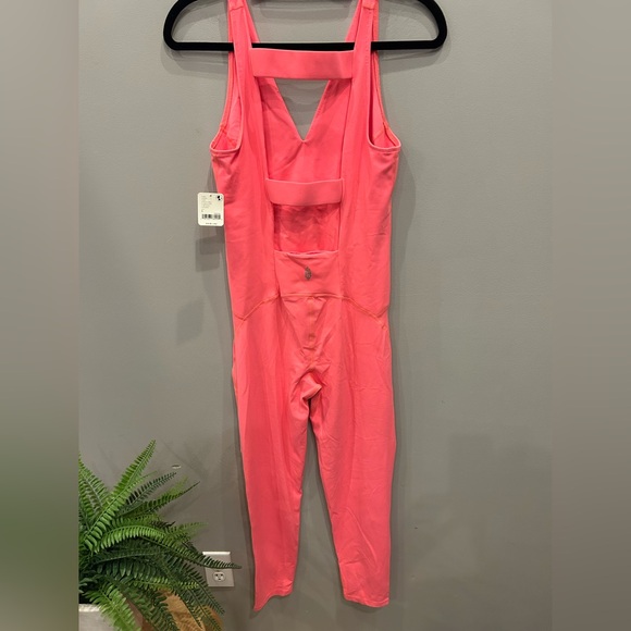 NWT π FP Free People Movement Never Better Onesie - Neon Coral - size Large - Picture 6 of 6